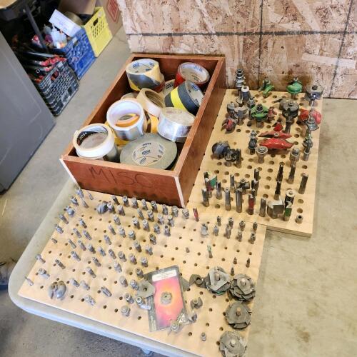 Router bits, tape