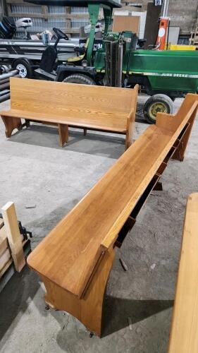 9'&7' Oak benches