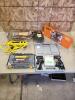 Drill bits, glue gun, power bar, etc