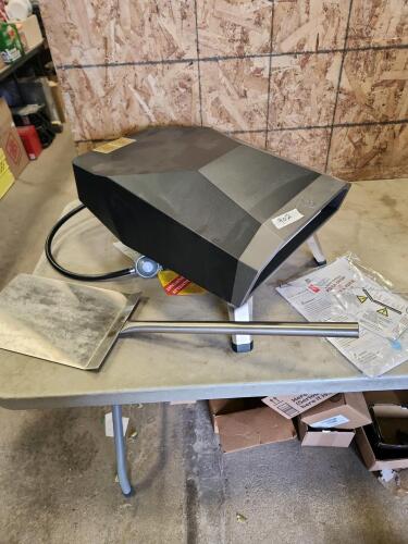 Unused propane pizza oven w stainless paddle
