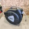 Wall mount garden hose reel w hose