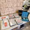 Plastic hardware storage containers w hardware, Makita 9.6v drill