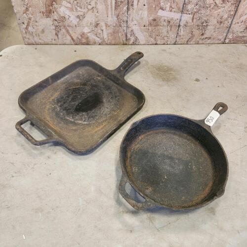 10" & 9" Cast frying pans