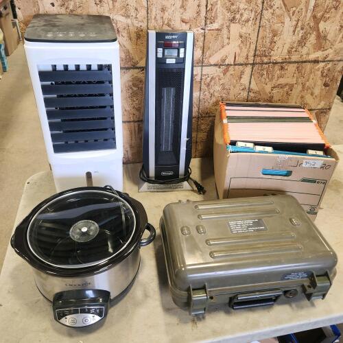 Misting air cooler, heater, files, slow cooker, etc.