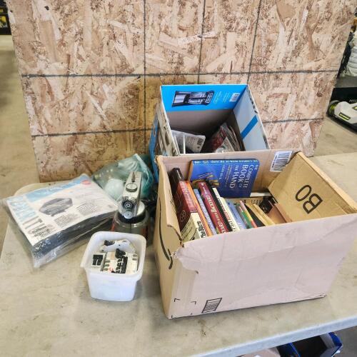 Books, bbq cover, stab lock breakers