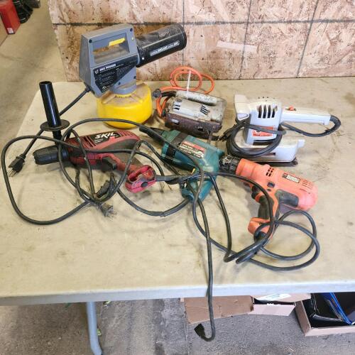 Fly fogger, sander, drills, jigsaw