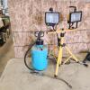 Work light, weed sprayer