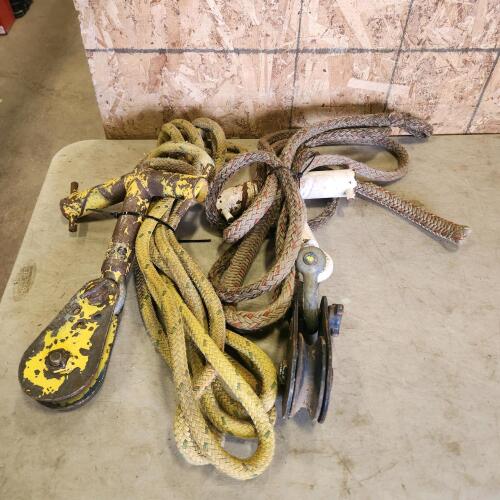 3/4" Nylon ropes w pulleys