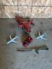 Model air planes, toy car, etc