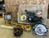 Trouble light, Makita circle saw, Skil jigsaw, ext cords, etc - 2