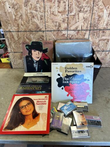 Assorted records & cassettes