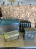 Bolt bins w hardware, Rubbermaid tote
