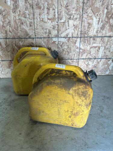 2 20L Diesel cans one missing spout