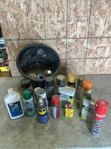 Assorted liquids & sprays
