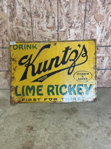 Metal Kuntz sign 20&rdquo;x 28&rdquo;