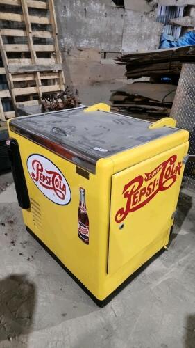 Restored Pepsi cooler 36"L 27"D 37"H