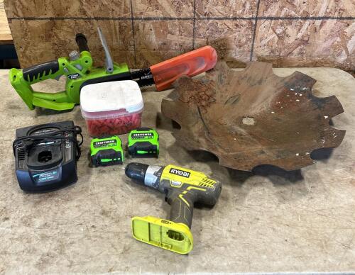 Disc, morrettes, power tools no batteries, etc