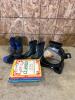 Kids books, kids footwear, waffle maker