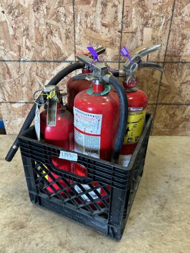 4 Charged fire extinguishers