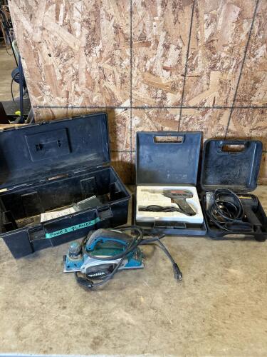 Heat gun, soldering iron, Makita power planer