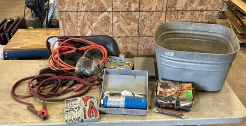 Booster cables, propane torch, etc