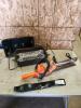 2 21" Lawnmower blades, hedge trimmer, propane bbq, side by side mirror
