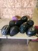 Various size riding & bike helmets
