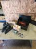 Spice rack, potatie chipper, apple peeler, sz 6 roller skates, naptha camp stove