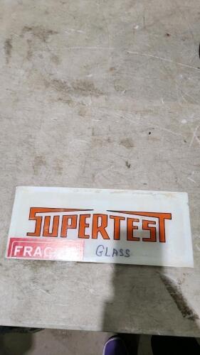 Supertest gas pump ad window 5"x12 1/4"