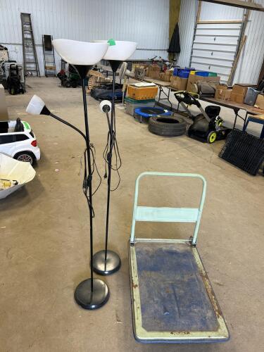 Moving dolly, 2 floor lamps