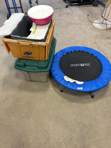 Tupperware bowl, tubs, 36&rdquo; Trampoline