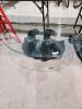 Glass top table 44"L 32"W