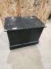 Wooden chest on wheels