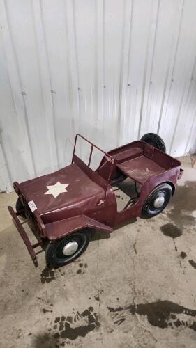 Vintage metal pedal car