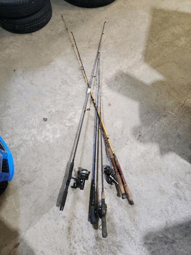 5 Fishing poles
