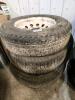 3 ST205/75R15 Trailer wheels 90% tread