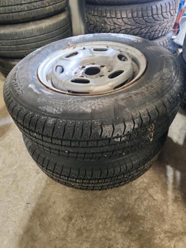2 ST175/80R13 trailer tires 80% tread