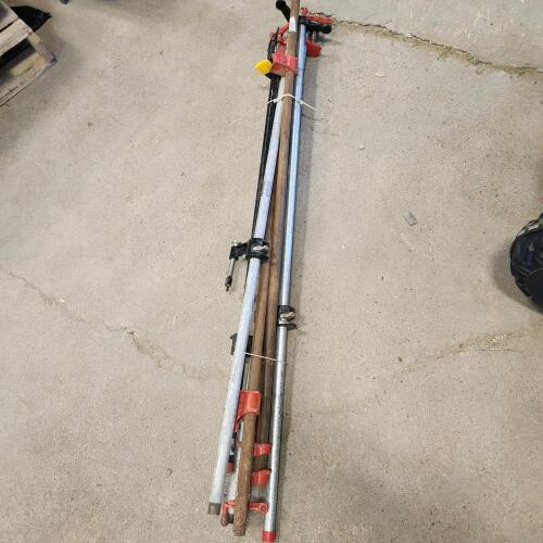 Various sized bar clamps