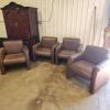 4 Leather chairs