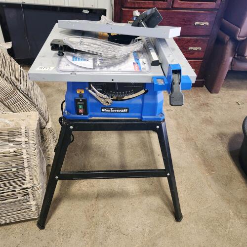 10" Mastercraft tablesaw on stand