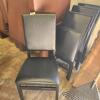 4 Leather folding chairs