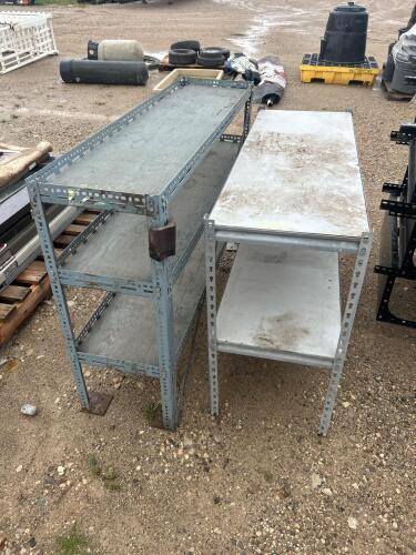 2 Metal shelves