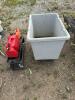 Poly cart, car ramps, gas cans
