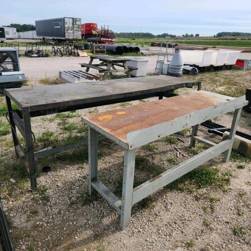 6'L 2'W, 8'L 31"W Work benches