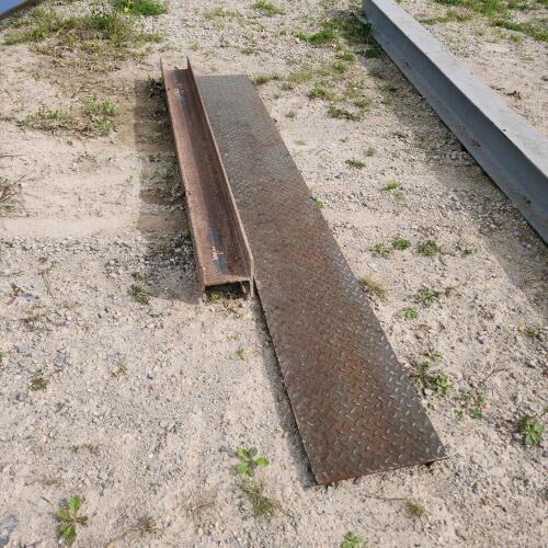 72"L 6"H H beam, 8'x13" plating