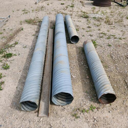 4 Various sized culverts, angle iron