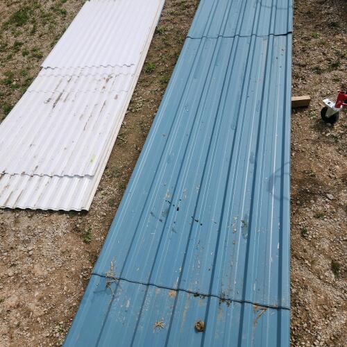 Various length plastic & metal roofing sheets