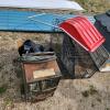 Arc welder as is, dog crate, snow scope, 4.5" fittings