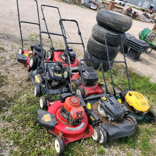 7 As is push mowers