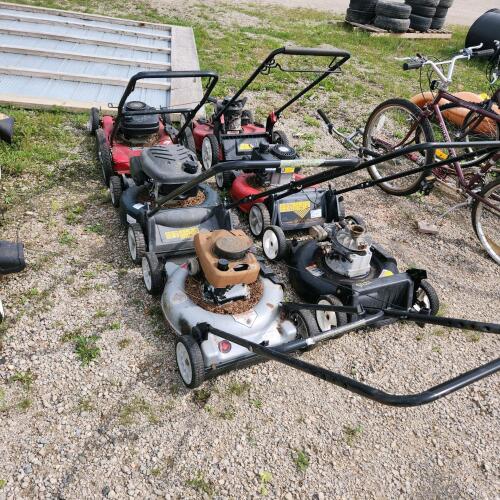 6 As is push mowers